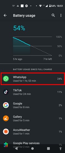 Battery Usage App on Android