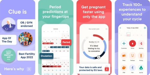 Best women health wellbeing app on iOS Clue Period, Ovulation Tracker