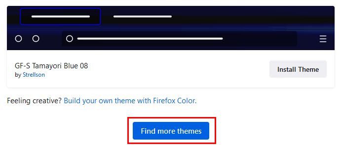Find More themes Firefox