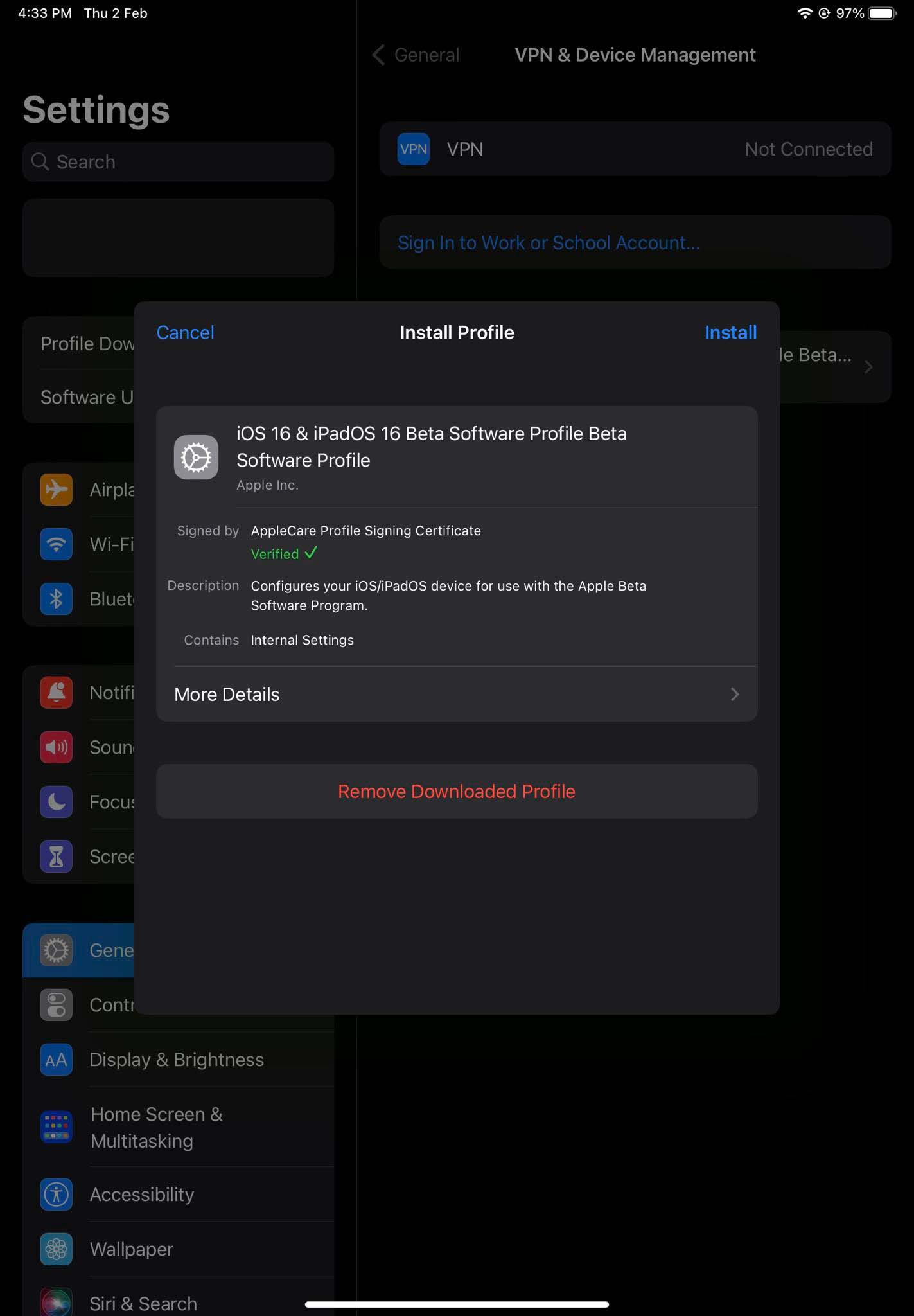 How to Download iOS 16 Beta 3 install beta profile