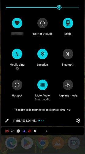Mobile Data option on Android