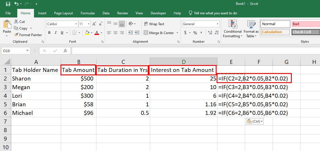 Using Mathematical Operators in an IF-THEN Excel Formula