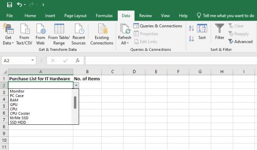 How to Make a Drop-Down List in Excel