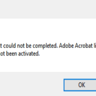 Adobe License Has Either Expired or Not Been Activated