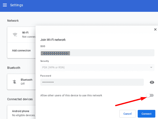 allow-other-users-to-use-this-connection-chromebook