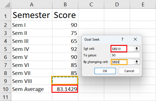 Learn How to Use Goal Seek to Predict Exam Score