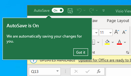 Learn what is AutoSave in Excel 365