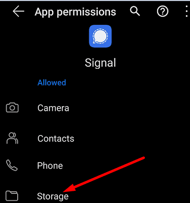 signal-app-permissions-storage