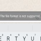 WhatsApp: The File Format is Not Supported